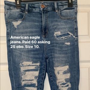 American eagle ripped jeans! Size 10